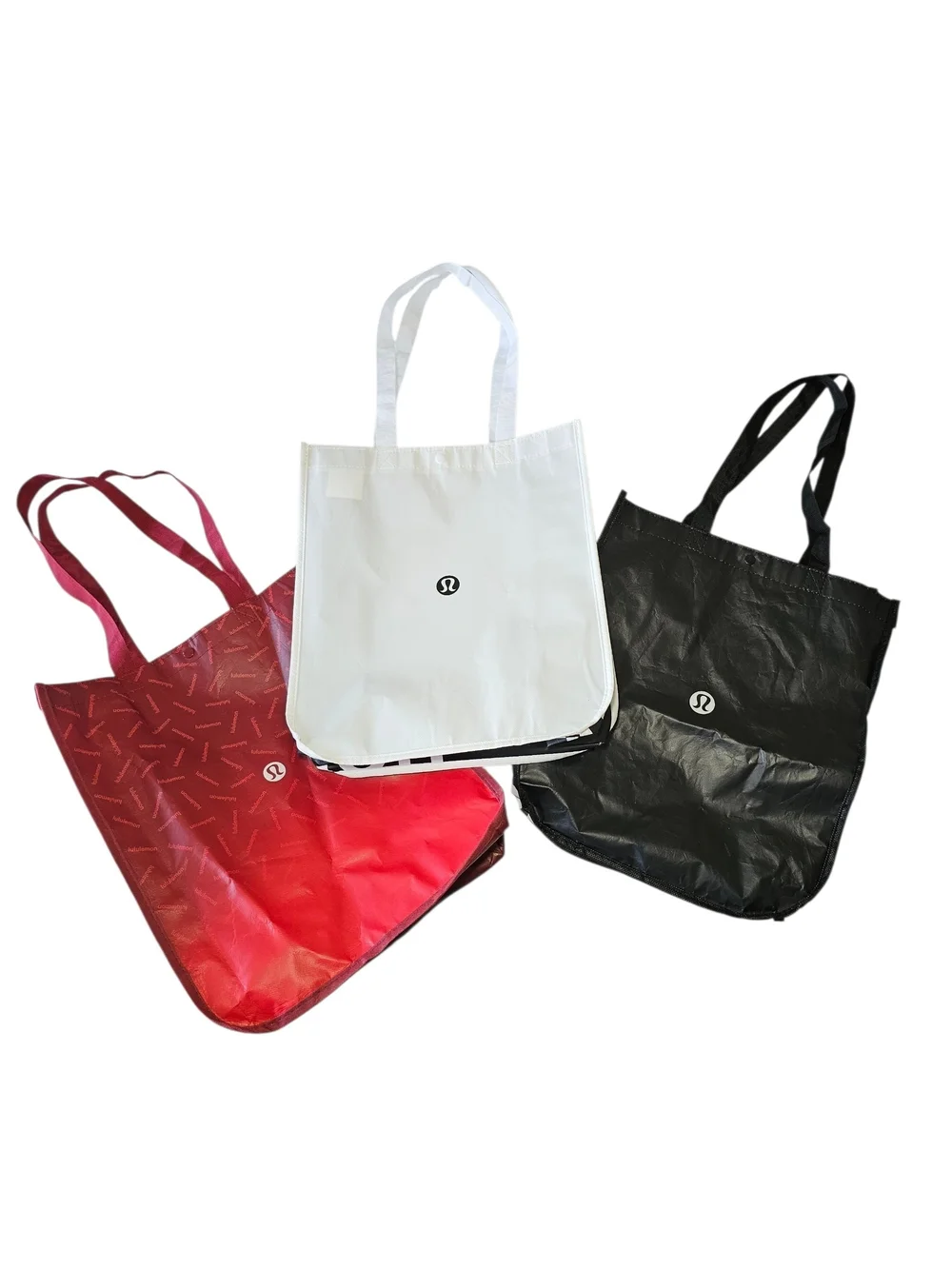 lululemon athletica Tote Bag Trio — Red, White, Black